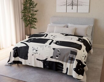 Pet Fleece Blanket, Minimalist Modern, Animal Blanket, Cat Blanket, Sherpa Lined Throw, Fleece Throw, Cozy Pet Throw, Pet Blanket, Washable