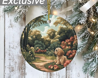 Ornement Cavapoo, Cadeaux Cavapoo, Cavapoo, Cadeau pour maman Cavapoo, Cadeau pour amoureux des chiens, Ornement pour maman chien, Ornements pour chien, Céramique de haute qualité