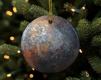Mercury Ornament, Astronomy Gift, Planet Mercury Decoration, Solar System Planet Keepsake, Planet Gift, Ceramic Ornament, Double Sided