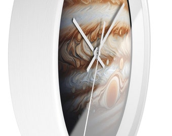 Jupiter Wall Clock, Astronomy Gift, Space Clock, Planet Wall Clock