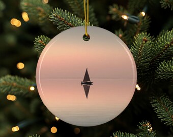 Enfeite de veleiro, decoração náutica, enfeite de praia costeira, decoração de barco para o Natal, enfeite de árvore marinha, presente de vela, presente costeiro