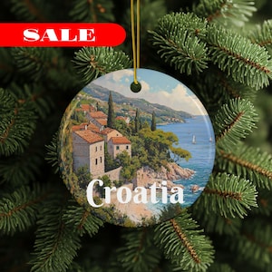 Croatian Ornaments, Croatian, Vacation Ornament, Travel Gift, Travel Lover Gift, Keepsake, Croatia Vacation, Christmas Gift, Family Trip