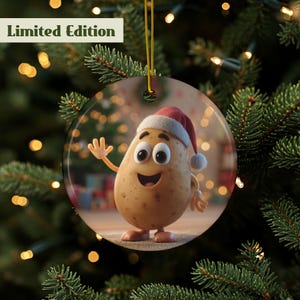 Kartoffel Ornament, Gemüse Ornament, lustiges Gemüse, Kartoffel Dekoration, Spud Geschenk, Spud Weihnachten, lustige Verzierung, hochwertige Keramik