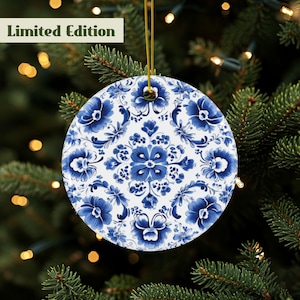 Delft Ornament, Delft, Delft Blue, Christmas Tree Decoration, Blue And White, High Quality Ceramic, Double Sided Ornament, Home Décor Gifts