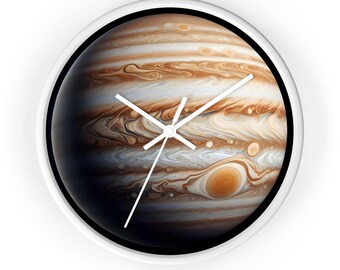 Jupiter Wall Clock, Astronomy Gift, Space Clock, Planet Wall Clock
