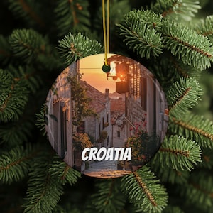 Croatian Ornaments, Croatian, Vacation Ornament, Croatia Vacation, Travel Gift, Christmas Ornament, Travel Lover Gift, Friends Trip