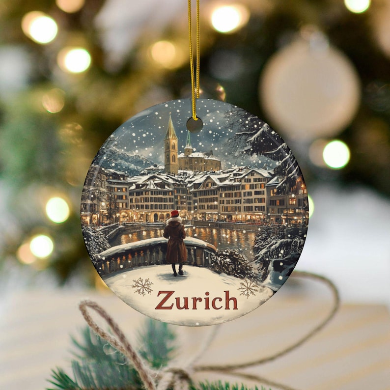 Zurich Ornament, Switzerland Ornament, Zurich Switzerland, Travel