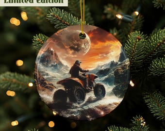 ATV Ornament, ATV Christmas Ornament, ATV Décor, 4 Wheeler Ornament, All Terrain Vehicle, Christmas Ornament, High Quality Ceramic