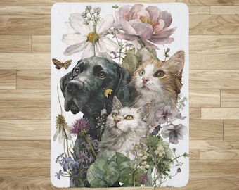 ペット用フリースブランケット、犬用ブランケット、猫用ブランケット、ペット用装飾品、動物用装飾品、シェルパ裏地、洗濯機洗い可能、超ソフト、心地よいスローブランケット
