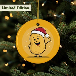 Kartoffel-Verzierung, Kartoffel-Liebhaber-Geschenk, lustiges Gemüse, Kartoffel-Dekoration, Neuheits-Verzierung, lustige Verzierung, 2-seitig, hochwertige Keramik
