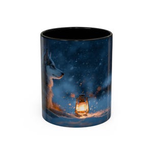 Sled Dog Mug, Ceramic Coffee Cup, Husky Tea Vessel, Winter Drinkware, Snow Kitchen Décor