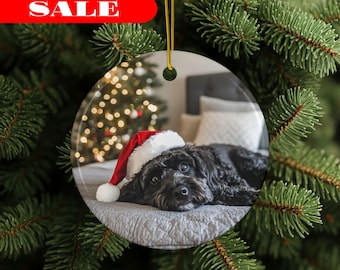 Ornement cavapoo noir, cadeaux cavapoo, cavapoo, cadeau maman cavapoo, cadeau pour amoureux des chiens, décorations pour chien, cavapoo de Noël, décoration de Noël pour animal de compagnie