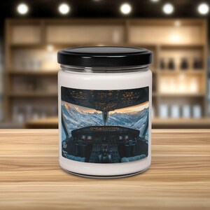 Pilot Candle, Aviation Gifts, Gift For Pilot, Pilot Gifts For Men, New Pilot Gift, 9oz Soy Candle, Cockpit Cotton Breeze Scent