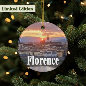 Florence Ornament, Florence Italy Ornament, Florence Souvenir Ornament, Florence Travel Ornament, Ceramic,  Florence Skyline Ornament