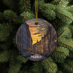 Munich Christmas Ornament, Munich Ornament, Munich, Vacation Ornament, European Vacation, Travel Gift, Germany Ornament, Unique Gift
