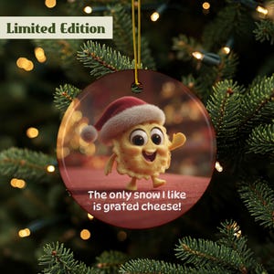 Ravioli Ornament, Pasta Ravioli, Christmas Ravioli, Toasted Ravioli, Ravioli Décor, Ravioli Buddy, Pasta Ornament, Double Sided, Ceramic