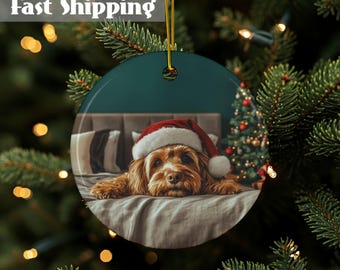 Ornement Cavapoo, Cadeaux Cavapoo, Cavapoo, Cadeau pour maman Cavapoo, Cadeau pour amoureux des chiens, Cadeau pour maman d'animal de compagnie, Décorations pour chien, Cavapoo de Noël, Céramique de qualité