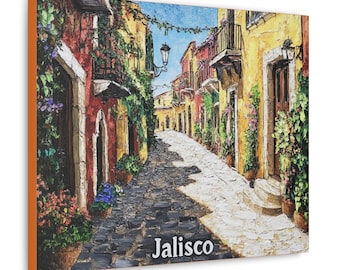 Vibrant Jalisco Canvas Wall Art, Jalisco Wall Art, Mexican Wall Art, Mexican House Décor, Mexico, Trendy Wall Art, 3 Sizes, Ready To Hang