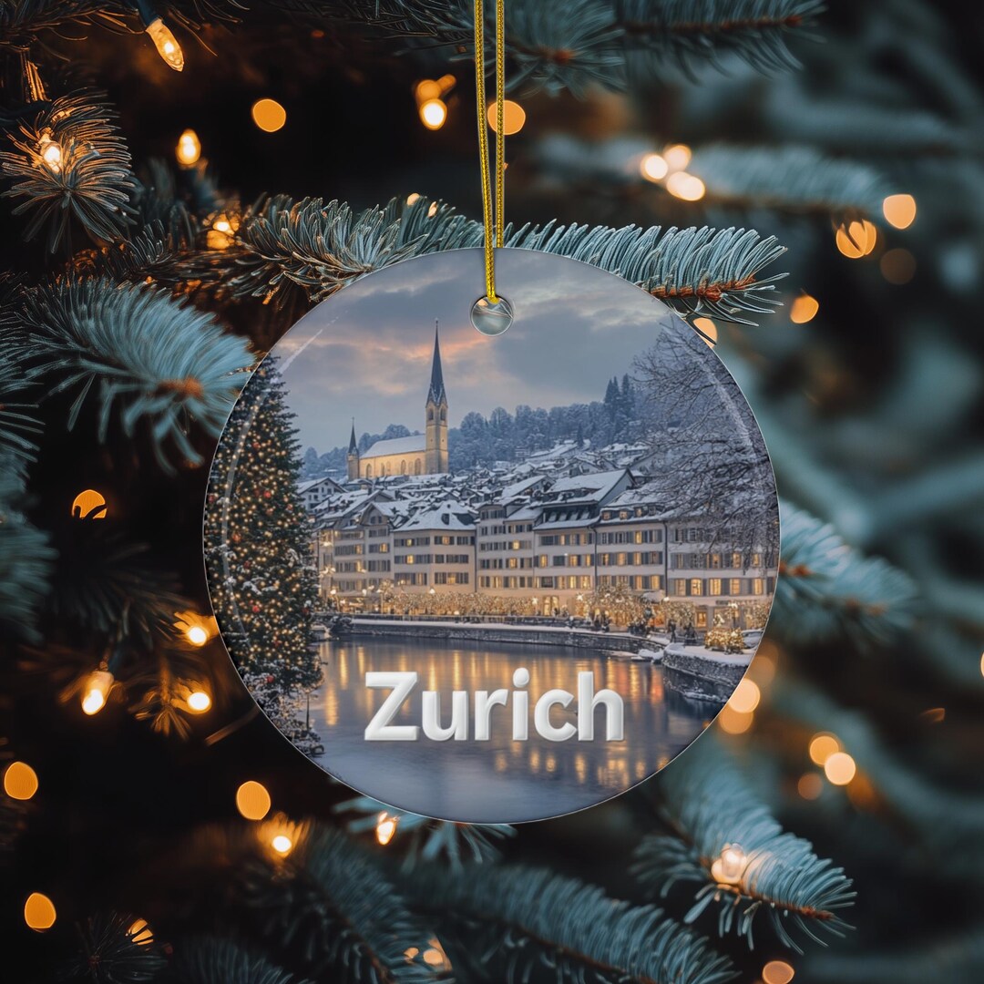 Zurich Ornament, Switzerland Ornament, Zurich Switzerland, Travel