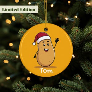 Kartoffel-Verzierung, personalisierte Kartoffel, Kartoffel-Liebhaber-Geschenk, positives Gemüse, Kartoffel-Dekoration, Neuheitsverzierung, hochwertige Keramik