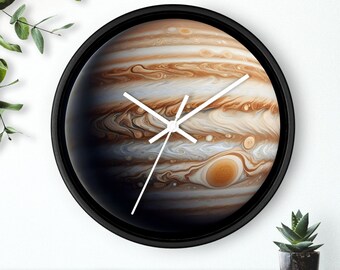 美品 Magical Furniture JUPITER WALL CLOCK Jupiter Wall Clock, Astronomy Gift, Space Clock, Planet Wall Clock