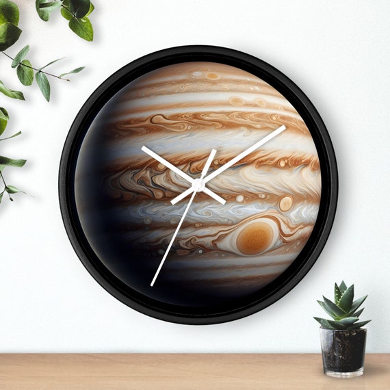 Jupiter Wall Clock, Astronomy Gift, Space Clock, Planet Wall Clock