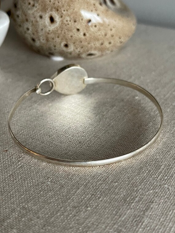 Sterling silver Larimar bangle - image 5