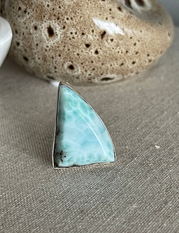 Sterling silver Larimar ring - image 4