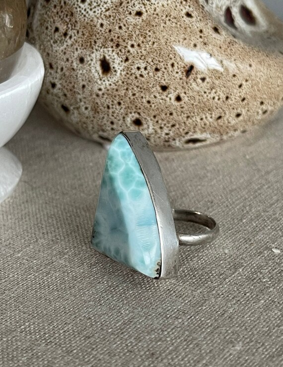 Sterling silver Larimar ring - image 3