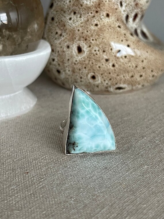 Sterling silver Larimar ring - image 1