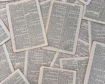 Vintage Bible Pages:Ephemera for Junk Journals, Collage Art (25 Piece)