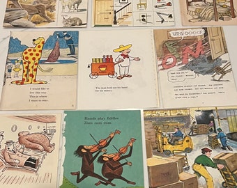 Vintage Children's Book Pages,30,Vintage Illustrations,Picture Book Pages,Children's Illustrations,Scrapbooking,Decoupage,junk journal,craft