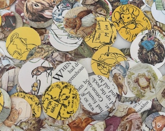Vintage Beatrix Potter Paper Confetti: Scrapbooking,Junk journaling,Collage (50 Pieces)