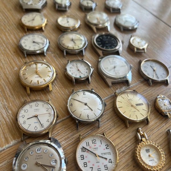 Vintage Watches,Lot of 14,watch face,watch parts,no bands,jewelry making,multimedia art,assemblage,watch findings,vintage watch,craft supply