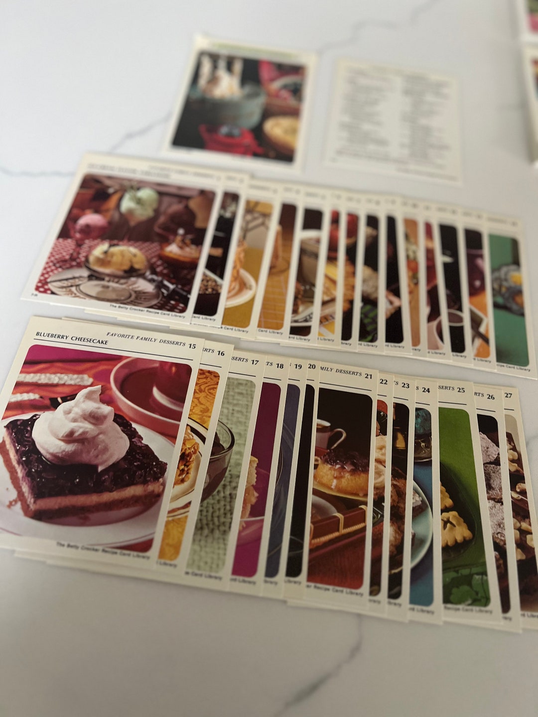 Betty Crocker Recipe Library Cards,1970's,full Set of 27