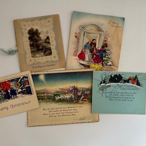 Vintage Christmas cards 1950&#39;s,Vintage Ephemera,Vintage Christmas,Christmas paper,junk journal,collage,scrapbooking,paper craft,found paper