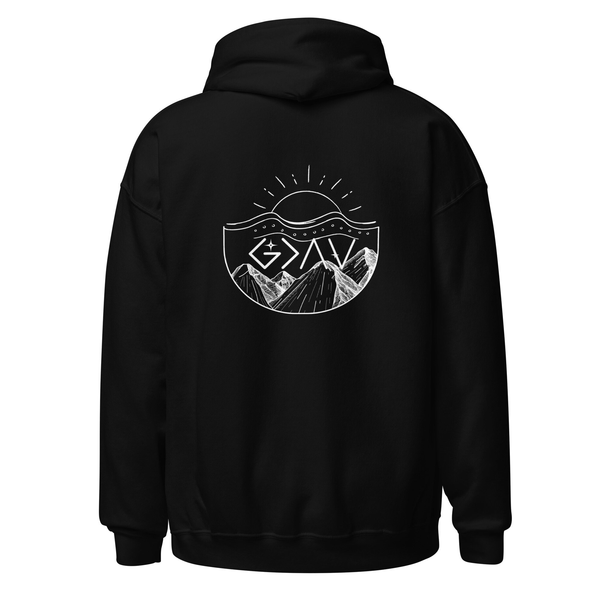 God is Greater than the Highs and Lows, Mountain and Waves Hoodie