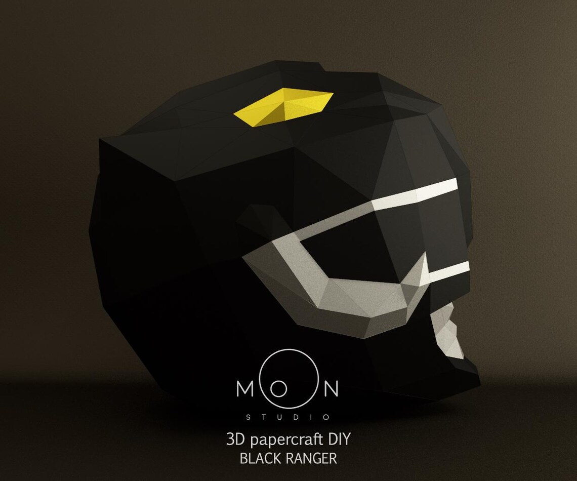 Black Ranger, DIY, Papercraft, PDF, Svg, Dxf, Low Poly, Cricut, Maker ...