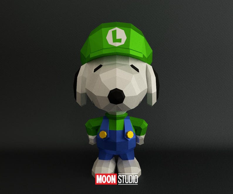 Snoopy Lu161, DIY, Papercraft, Pdf, Svg, Dxf, Low Poly, 3D Model, Craft ...