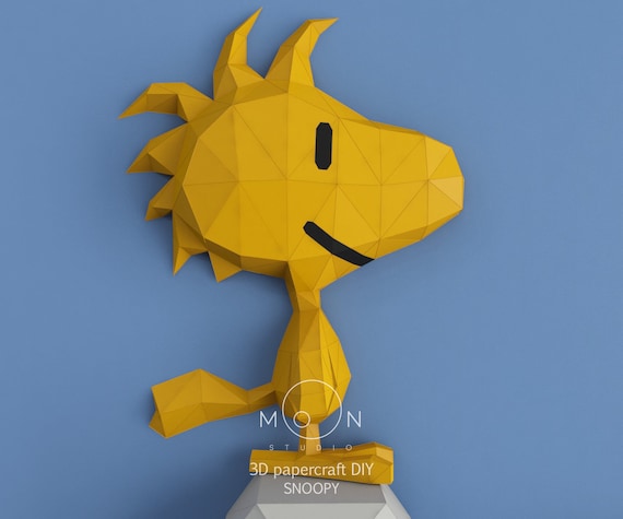 Snoopy, DIY, Papercraft, PDF, Svg, Dxf, Low Poly, 3D Model Snoopy, DIY, Papercraft, PDF, Svg, Dxf, Low Poly, 3D Model