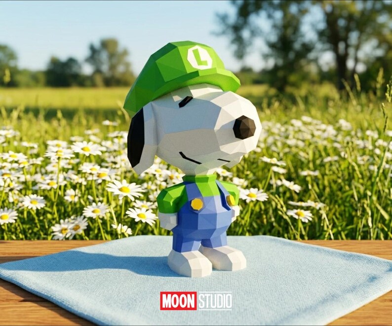 Snoopy Lu161, DIY, Papercraft, Pdf, Svg, Dxf, Low Poly, 3D Model, Craft ...