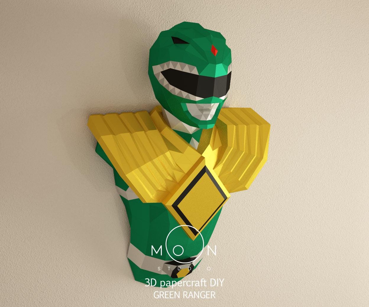 Green Ranger, DIY, Papercraft, PDF, Svg, Dxf, Low Poly, Cricut, Maker ...