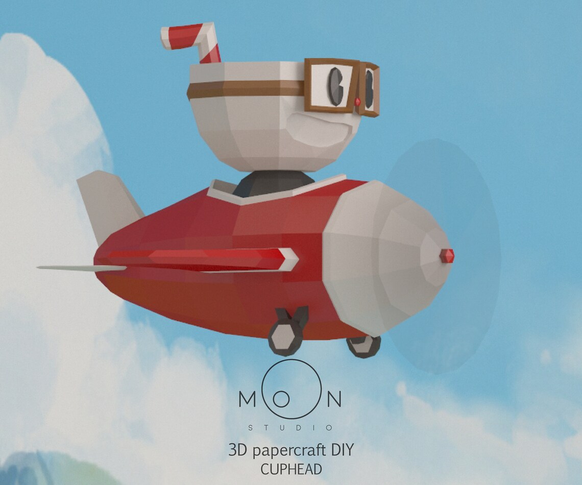 Cuphead Diy Papercraft Low Poly Dxf Svg Paper 3D Model - Etsy Canada