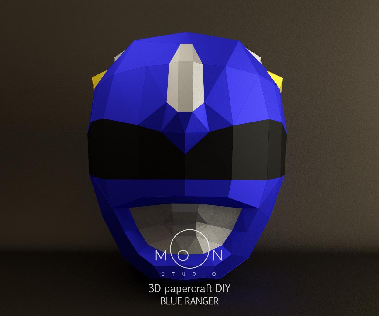 Blue Ranger, DIY, Papercraft, PDF, Svg, Dxf, Low Poly, Cricut, Maker ...