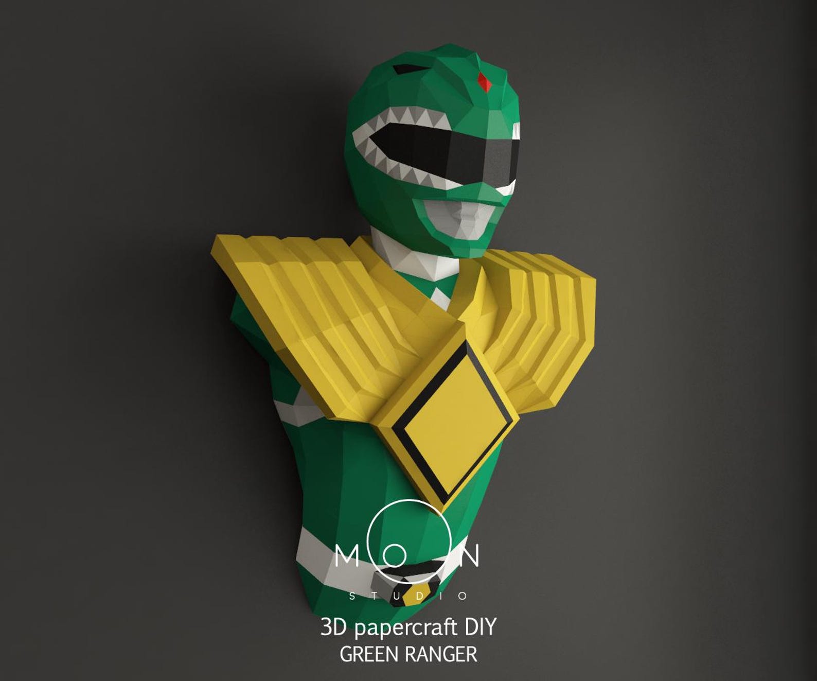 Green Ranger, DIY, Papercraft, PDF, Svg, Dxf, Low Poly, Cricut, Maker ...