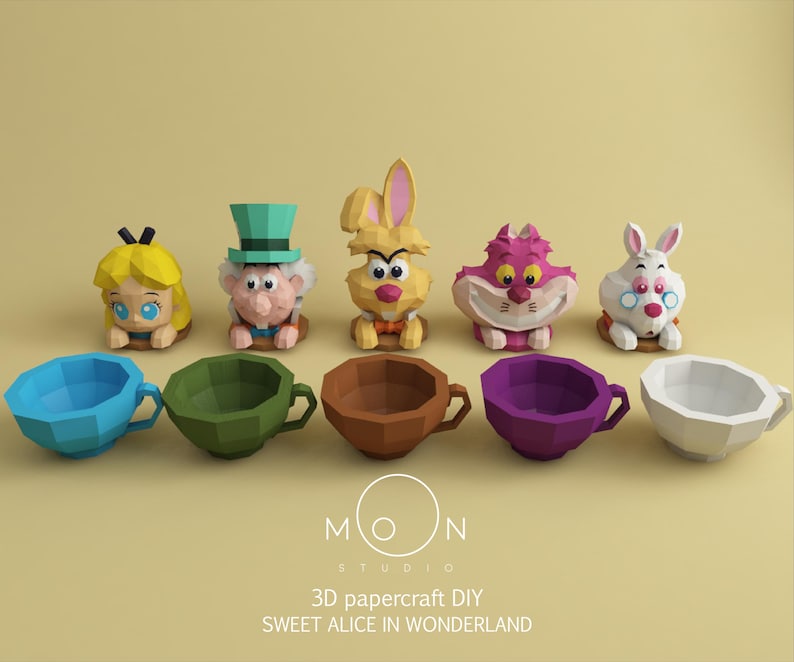 Mad Hatter Candy, DIY, Papercraft, PDF, Svg, Dxf, Low Poly, Cricut ...