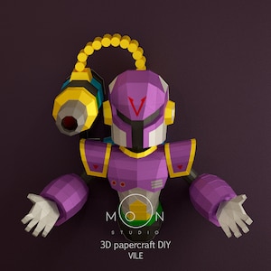 Vile, fai da te, Papercraft, Low Poly, modello 3D, artigianato, carta, DXF, SVG, Snes, Nes, gioco retrò, console, arredamento della camera