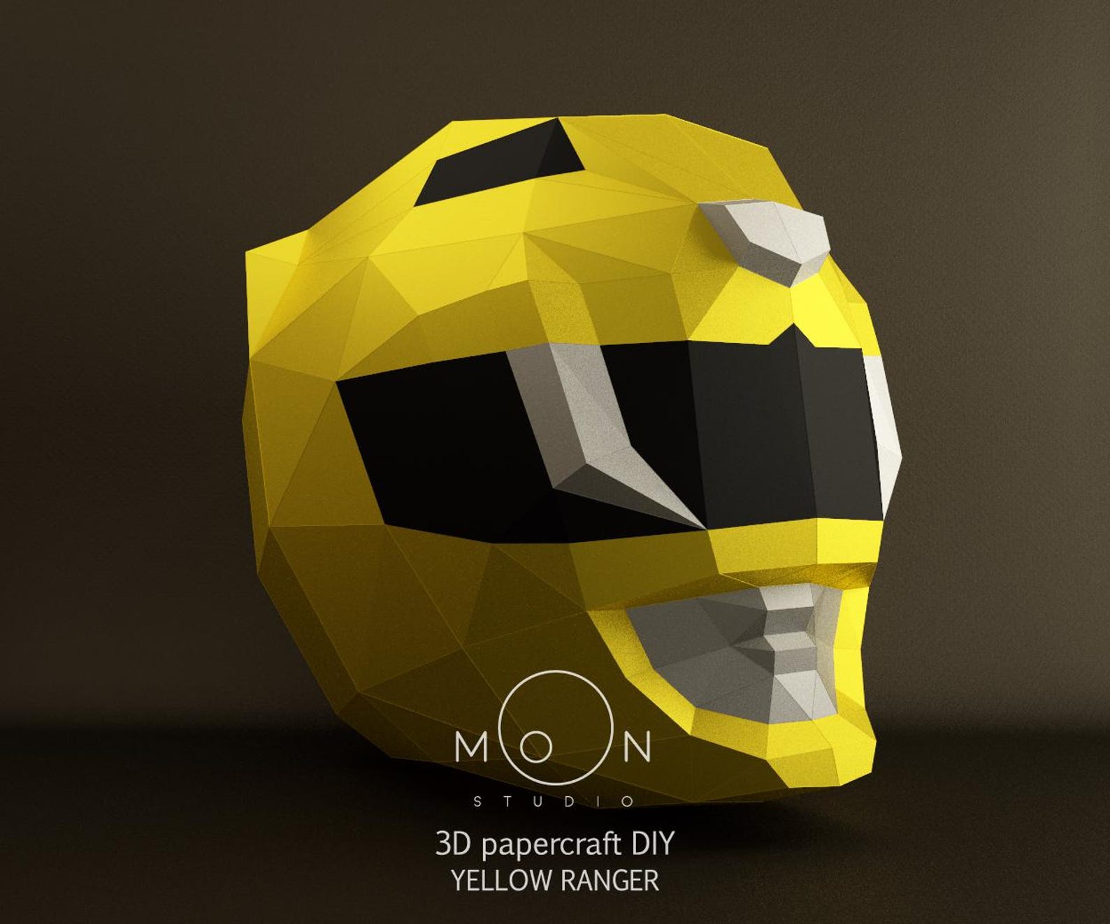 Yellow Ranger, DIY, Papercraft, PDF, Svg, Dxf, Low Poly, Cricut, Maker ...