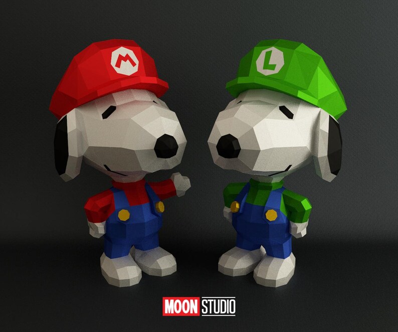 Snoopy Lu161, DIY, Papercraft, Pdf, Svg, Dxf, Low Poly, 3D Model, Craft ...