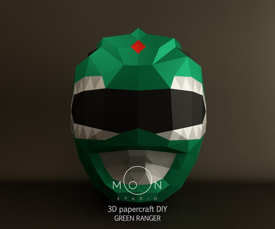 Green Ranger, DIY, Papercraft, PDF, Svg, Dxf, Low Poly, Cricut, Maker ...